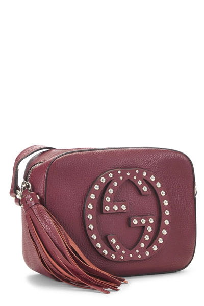 Gucci Burgundy Grained Leather Studded Soho Disco — photo 2