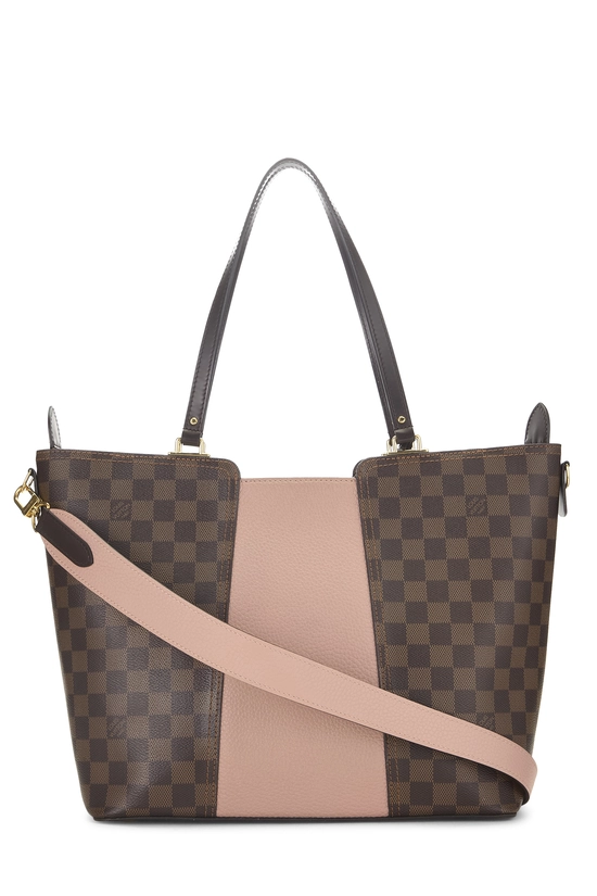Pink Damier Ebene Jersey Tote, , large image number 3