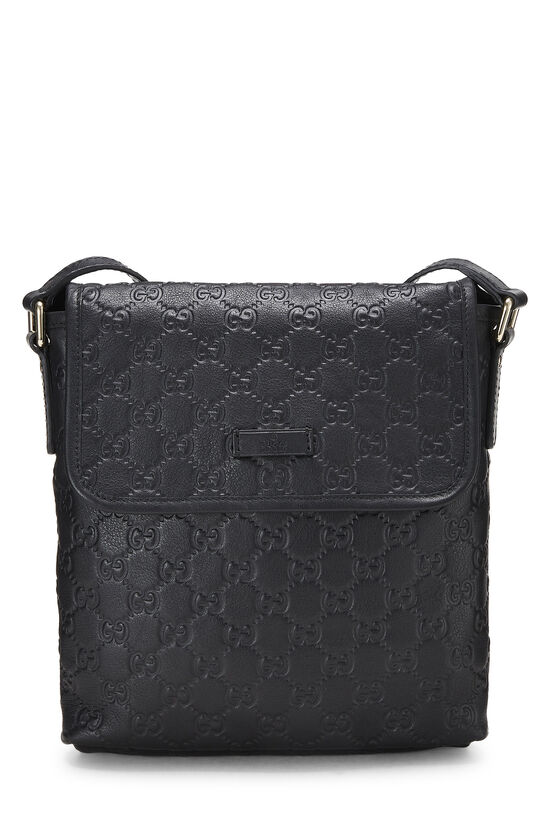 Black Guccissima Leather Flap Messenger Small, , large image number 1