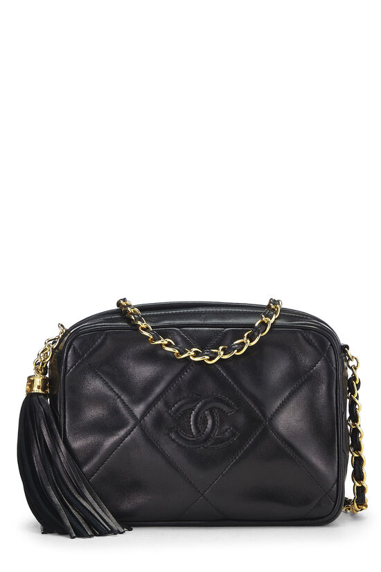 Chanel Black Lambskin Diamond 'CC' Camera Bag Mini Q6BAST1IK9025