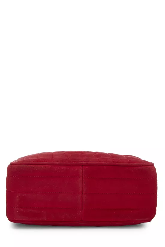 Red Vertical Suede Pocket Camera Bag Small , , large image number 5