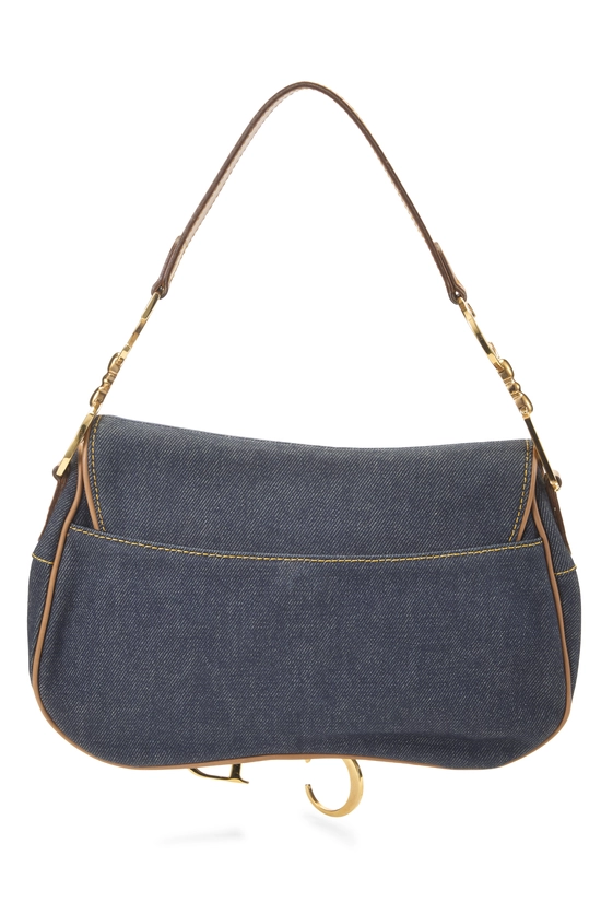 Blue Denim Double Saddle Bag, , large image number 3