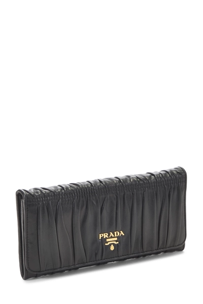 Black Nappa Gaufre Continental Wallet, , large
