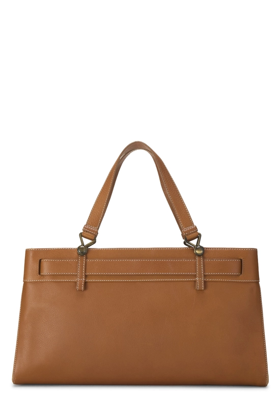 Brown Leather Jeans Pocket Tote, , large image number 3