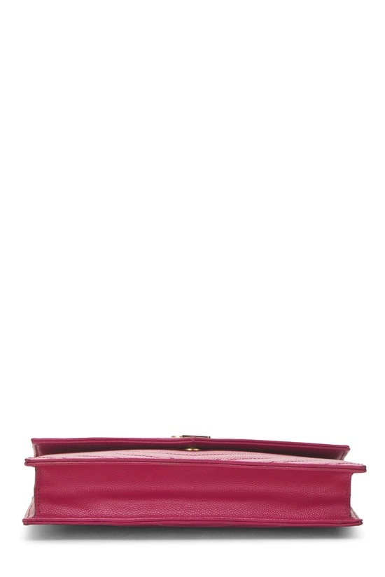 Pink Grained Calfskin Envelope Wallet On Chain (WOC), , large image number 4