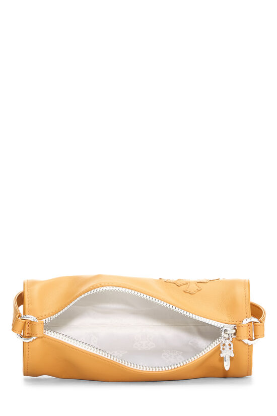 Orange Leather 3 Crosses Patch Shoulder Bag, , large image number 5