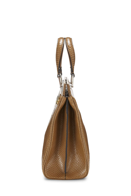 Gucci Beige Python Zumi Top Handle Bag Medium QFB00R2F07000