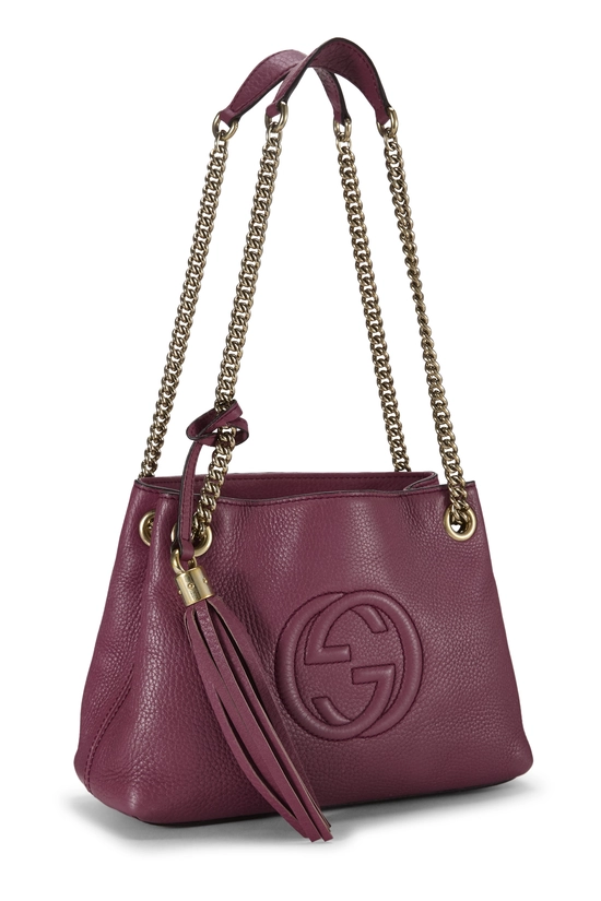 Purple Leather Soho Chain Tote Small, , large image number 1