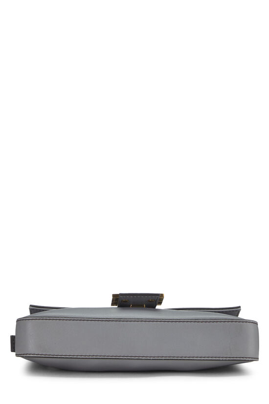 Grey Leather Baguette, , large image number 4