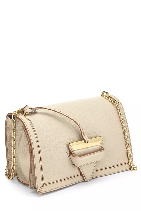 Beige Calfskin Leather Barcelona Soft Bag Medium, , large image number 1