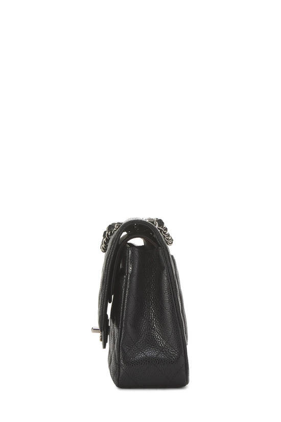 Black Quilted Caviar Classic Double Flap Medium, , large image number 2