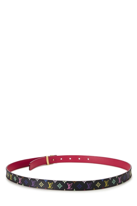 Takashi Murakami X Louis Vuitton Black Monogram Multicolore Ceinture 85 Mini, , large image number 2
