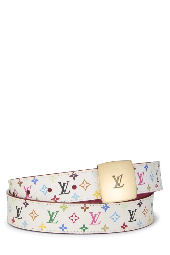 Takashi Murakami x Louis Vuitton White Monogram Multicolore Ceinture 85, , large image number 0