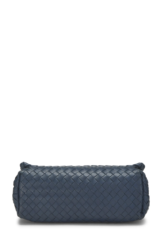 Blue Intrecciato Leather Olimpia Shoulder Bag, , large image number 4