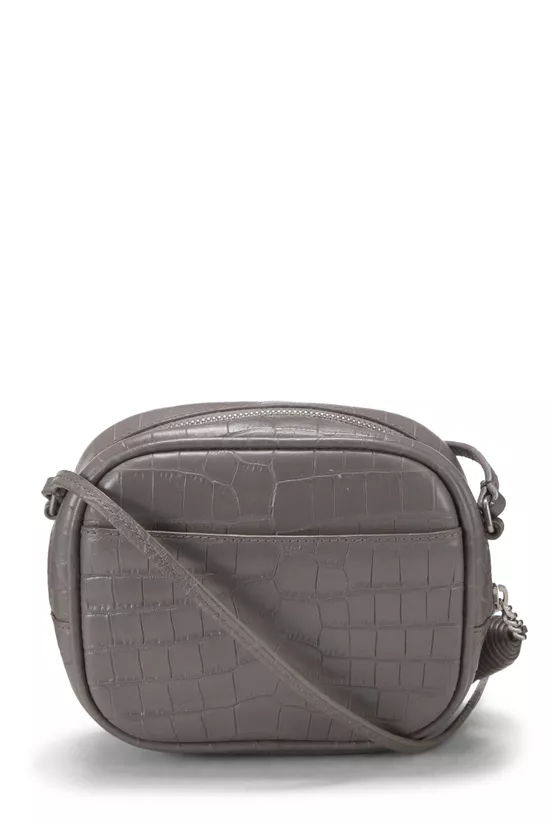 Grey Embossed Calfskin Blogger Bag, , large image number 3