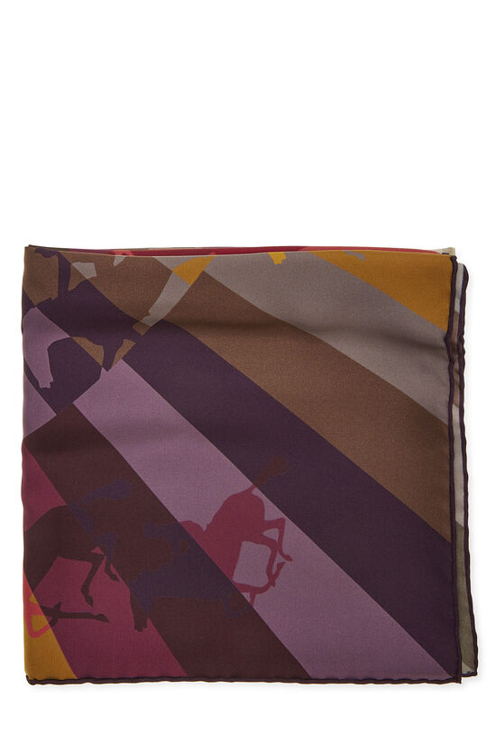 Purple & Multicolor 'Galop Chromatique' Silk Scarf 90, , large image number 1