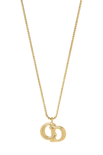 Gold 'CD' Necklace, , large