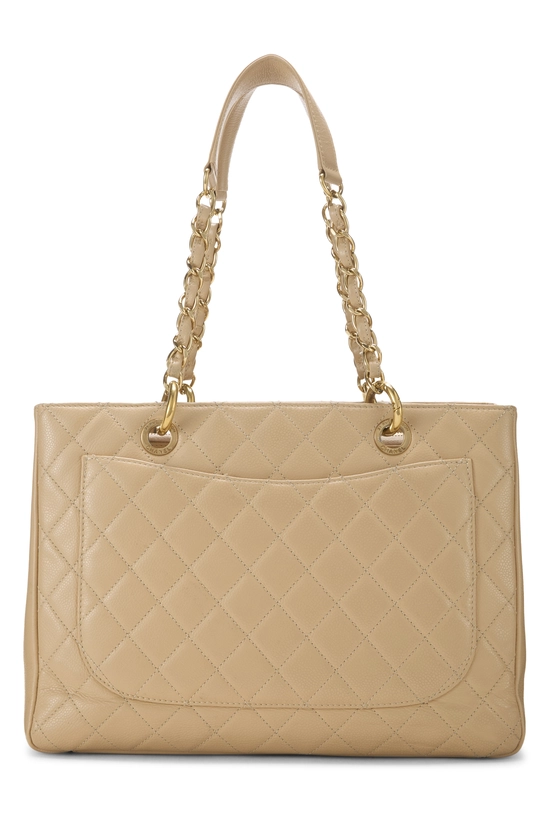 Beige Quilted Caviar Grand Shopping Tote (GST), , large image number 3