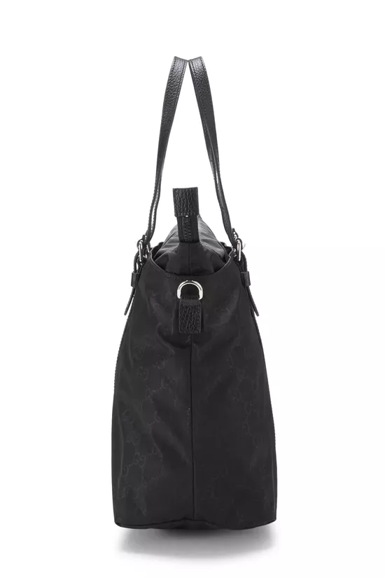Black GG Nylon Tote, , large image number 2