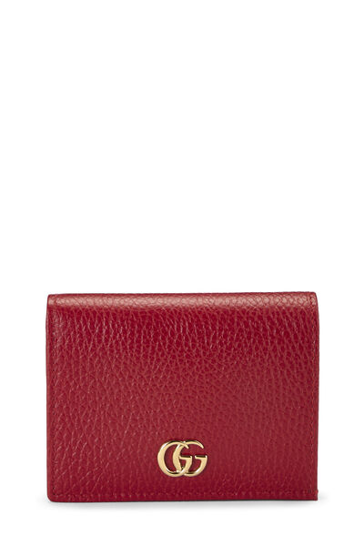Red Leather GG Card Case