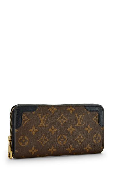 Black Monogram Canvas Retiro Zippy Continental Wallet, , large
