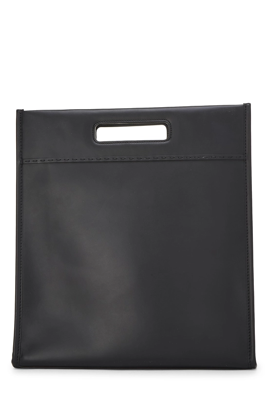 Black Calfskin Logo Shopper Tote Medium, , large image number 3