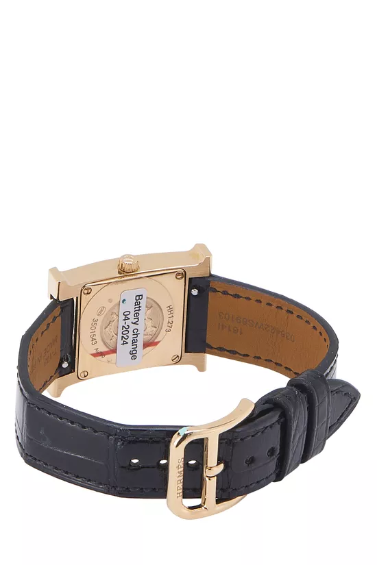 Black Crocodile Gold Heure H Watch Mini, , large image number 3