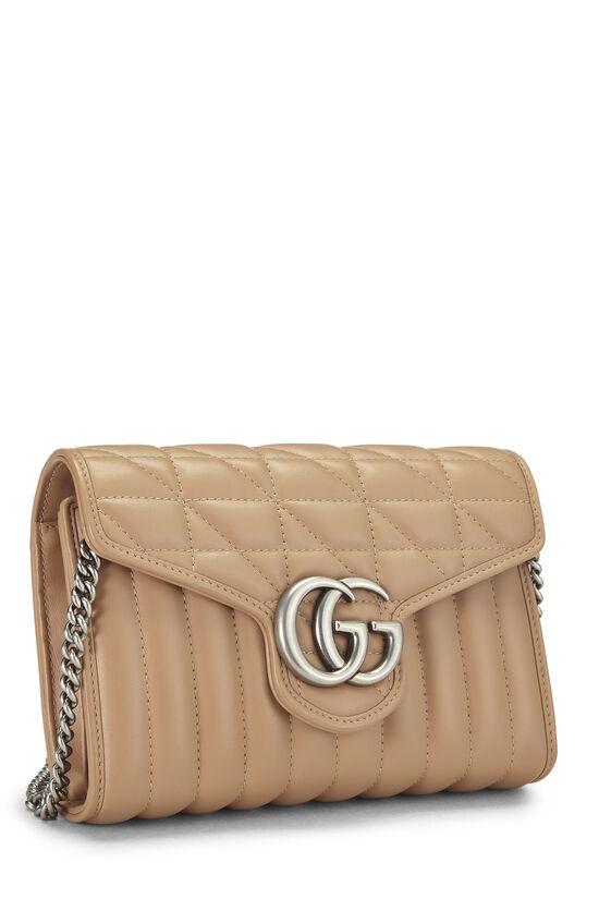 Beige Leather GG Marmont Crossbody Small, , large image number 1