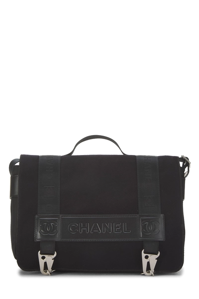 Chanel Black Nylon Sportline Messenger