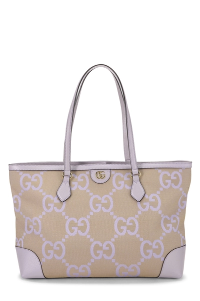 Gucci Purple Ophidia Jumbo GG Canvas Tote