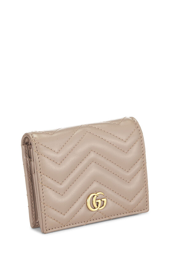 Pink Leather GG Marmont Compact Wallet, , large image number 1