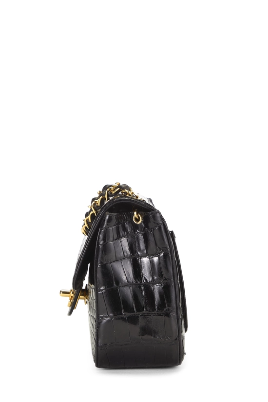 Black Crocodile Square Flap Mini, , large image number 2