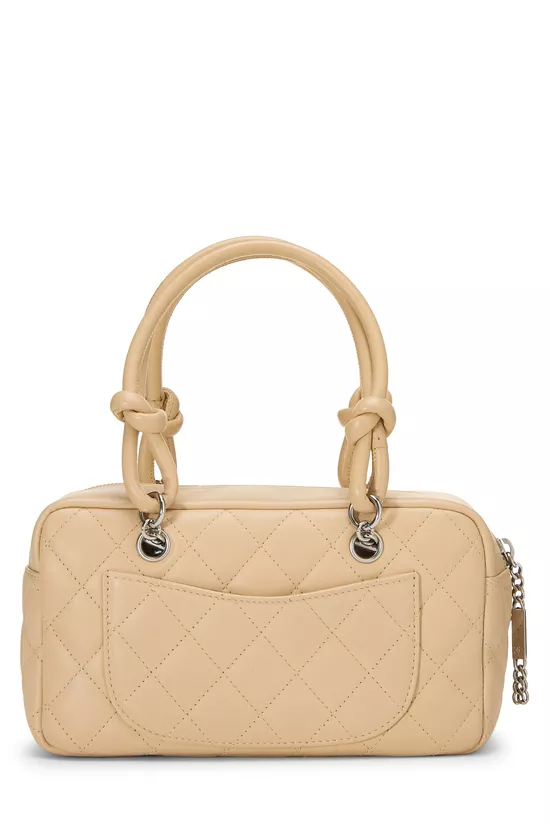 Beige Lambskin Cambon Bowler Mini, , large image number 3