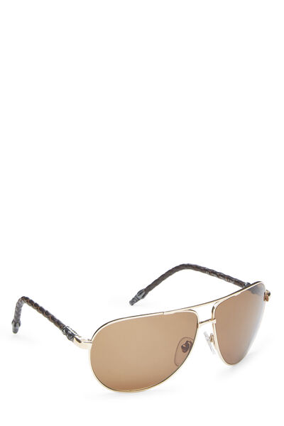 Gold Double Dip Sunglasses, , large