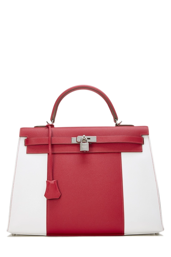 Rouge Casaque, White Epsom Flag Kelly Sellier 35, , large image number 0