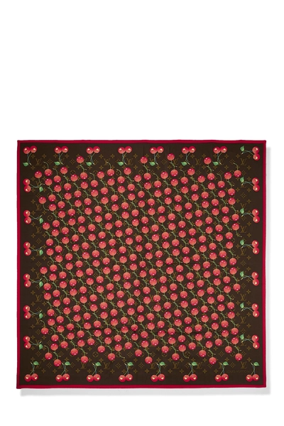 Takashi Murakami x Louis Vuitton Monogram Cherry Silk Scarf