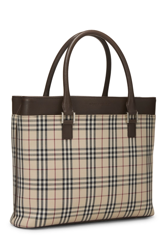 Brown House Check Jacquard Handbag Medium, , large image number 1