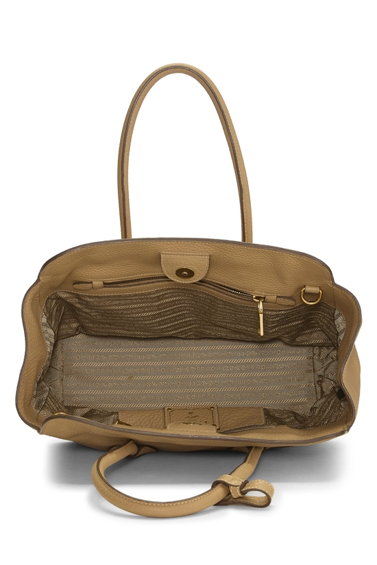 Beige Vitello Daino Convertible Top Handle Tote, , large image number 5