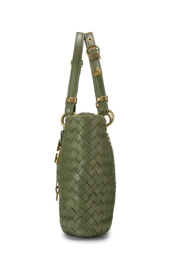 Green Intrecciato Capri Tote Small, , large image number 2