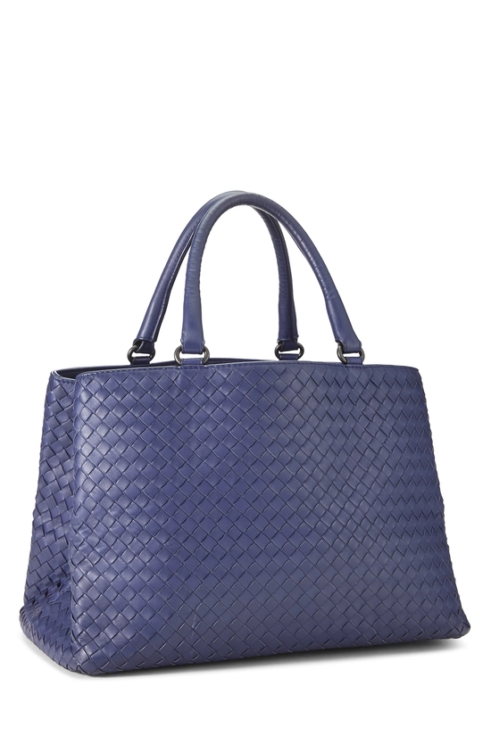Navy Intrecciato Tote, , large image number 1