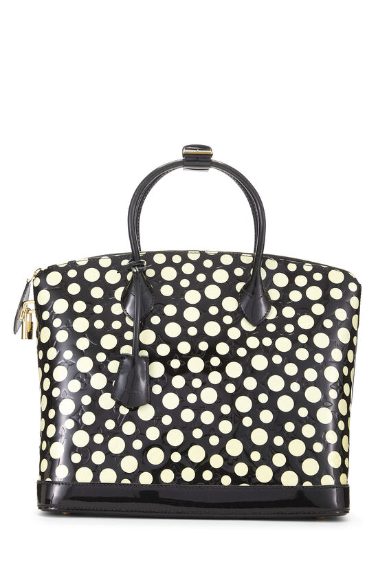 Yayoi Kusama x Louis Vuitton Black Monogram Vernis Dots Infinity Lockit MM, , large image number 0