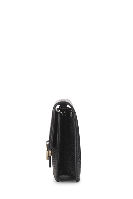 Black Leather Interlocking Crossbody Small, , large image number 2