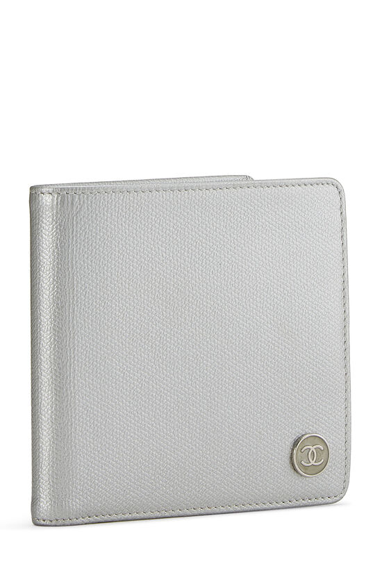 Silver Leather Compact Wallet, , large image number 1