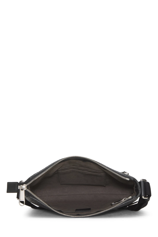 Black Guccissima Zip Pocket Flat Messenger, , large image number 5