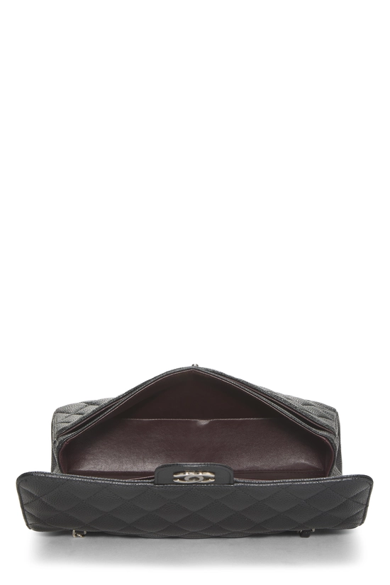 Black Quilted Caviar Classic Double Flap Medium, , large image number 5