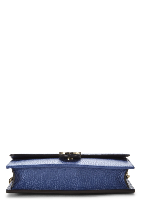 Blue Leather Interlocking Wallet On Chain (WOC) Small, , large image number 4