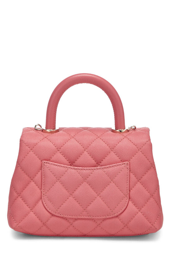 Pink Quilted Caviar Coco Handle Bag Mini, , large image number 4