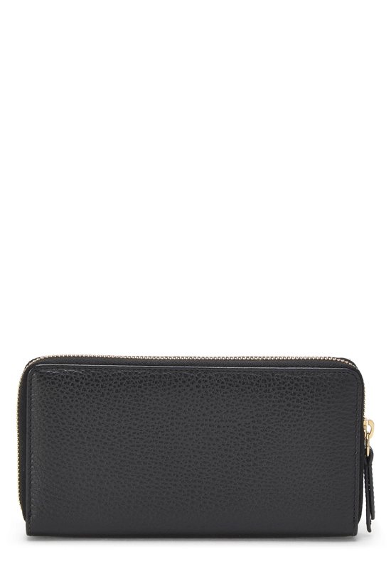 Black Leather GG Marmont Continental Wallet, , large image number 2