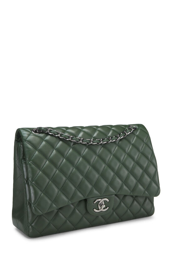 Green Quilted Lambskin New Classic Double Flap Maxi, , large image number 1