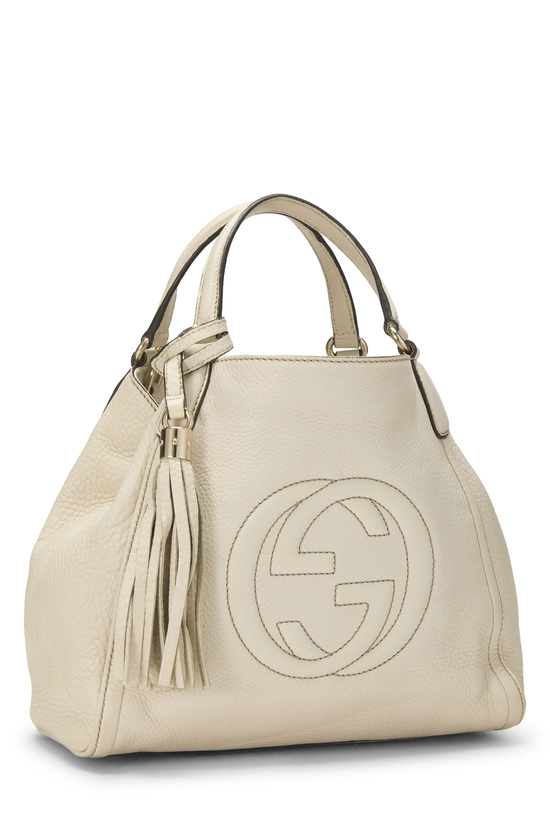 White Leather Soho Convertible Shoulder Bag Small, , large image number 1